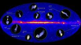 Continent-sized radio telescope takes close-ups of Fermi active galaxies