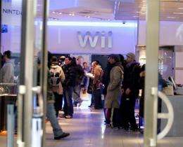 Customers wait inside the Nintendo World Store in Rockefeller Center in New York City.