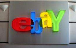 Ebay logo at Ebay-France headquarters in Paris