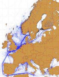 ESA map reveals European shipping routes like never before