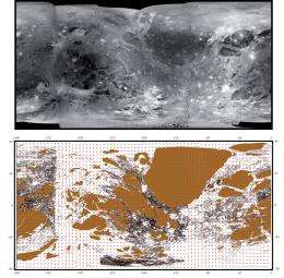 Scientists complete first geological global map of Jupiter's satellite Ganymede