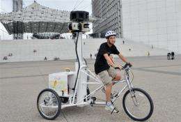 Google's "Street View" is created by still photographs taken by specially-equipped vehicles