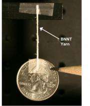 Lasers used to make first boron-nitride nanotube yarn