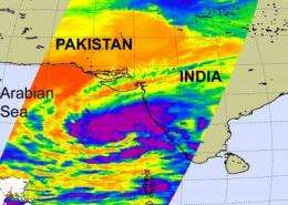 NASA sees high thunderstorms in newly formed Tropical Cyclone 4A near India