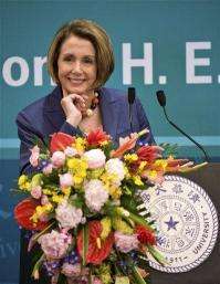 Pelosi appeals for China's help on climate change (AP)