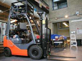 Robo-forklift keeps humans out of harm's way