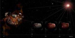 Solar wind tans young asteroids