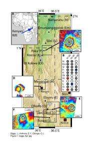 Study uses satellite imagery to identify active magma systems in East Africa's Rift Valley