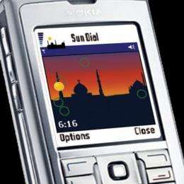 Sun Dial uses mobile phones to alert Muslims to prayer