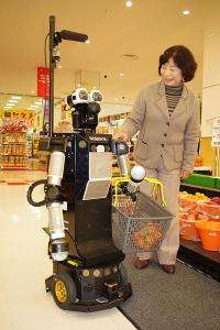 Supermarket robot to help the elderly