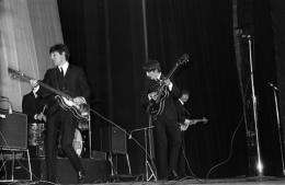 The Beatles perform in 1964 at the Olympia in Paris