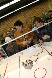 The goal of robot hockey: to become better engineers