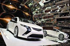 The new Opel Ampera hybrid-electric vehicle