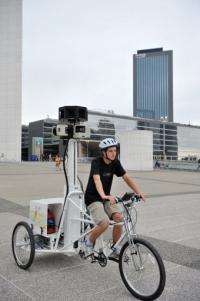 The tricycle captures images of places less accessible by car