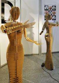 This curvaceous humanoid made of layers of cardboard is billed as the first eco-friendly robot