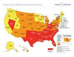 US gets a 'D' for preterm birth rate
