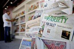 Variety trade newspaper to charge for online site (AP)