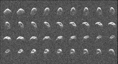 Features on asteroid revealed by radar