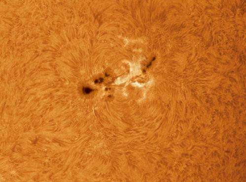 Giant sunspot turns to face the Earth