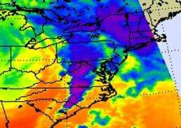 GOES-13 satellite animation shows US severe storms and tornado outbreak