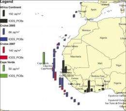 High levels of toxic compounds found on coasts of West Africa