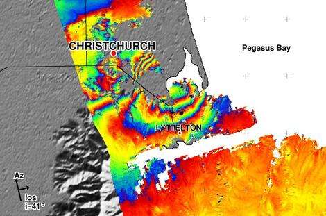 Satellite spies Christchurch quake