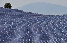Solar panels are seen in France
