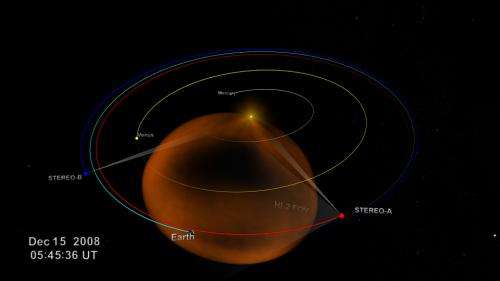 Space storm tracked from sun to earth