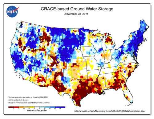 Texas drought visible in new national groundwater maps