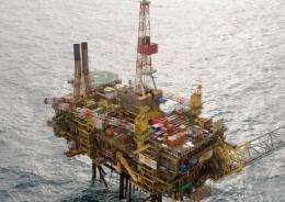 The Gannet Alpha platform in the North Sea