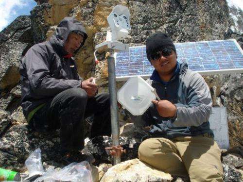 The solar-powered camera will beam real-time footage of Everest from the nearby peak