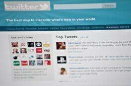 This illustration photo shows the Twitter homepage