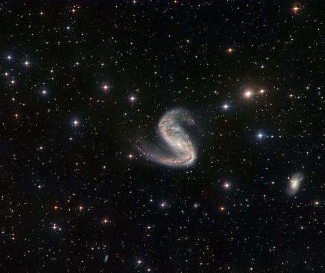 Two views of a lopsided galaxy
