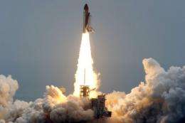 Space shuttle Atlantis lifts off in July 2011 at  the Kennedy Space Center in Florida.
