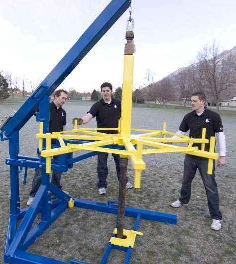Student engineers build human-powered drill for clean water in developing nations