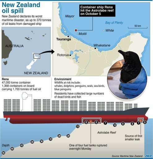 New Zealand oil spill