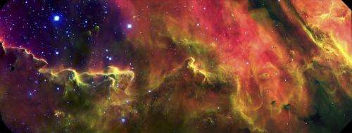Gemini images a psychedelic stellar nursery