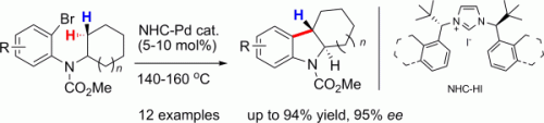Fused indolines made by asymmetrical carbon-carbon coupling