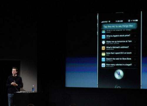 Apple's Senior Vice President of iOS Scott Forstall speaks about the new voice recognition app called Siri