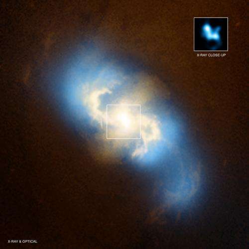 Chandra Finds Nearest Pair of Supermassive Black Holes