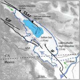 Flooding of ancient Salton Sea linked to San Andreas earthquakes