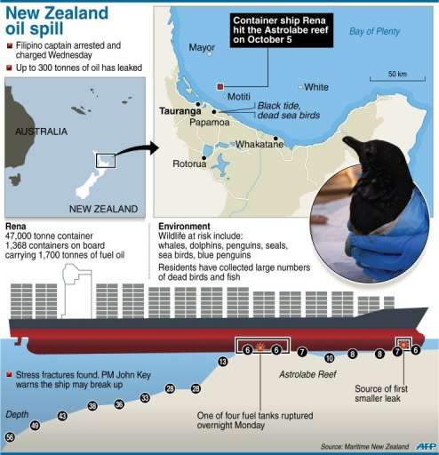 New Zealand oil spill