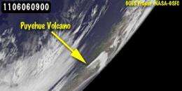 3 satellites see eruption of Puyehue-Cord&oacute;n volcano from space