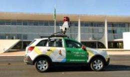 A Google Street View vehicle charts the streets of Brasilia in September
