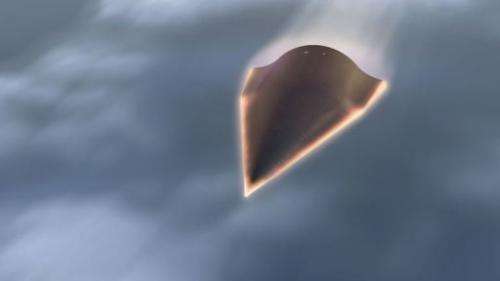 An artist rendering of the hypersonic aircraft Falcon HTV-2