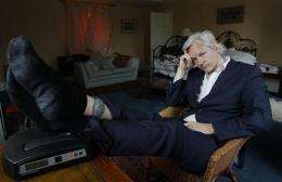 APNewsBreak: Assange says WikiLeaks work hampered (AP)