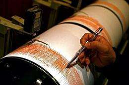 A reading on a seismograph