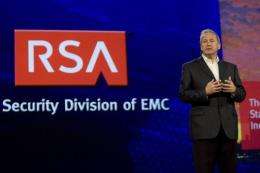 Art Coviello, Executive Chairman of RSA, speaks at a conference