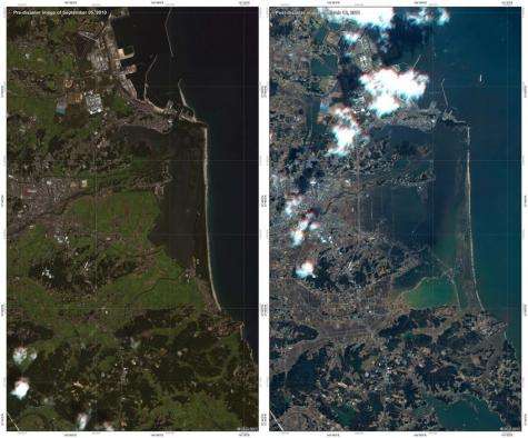 Mapping Japan's changed landscape from space