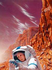 Artwork produced for NASA shows a future female astronaut on Mars, a likely reality, according to experts